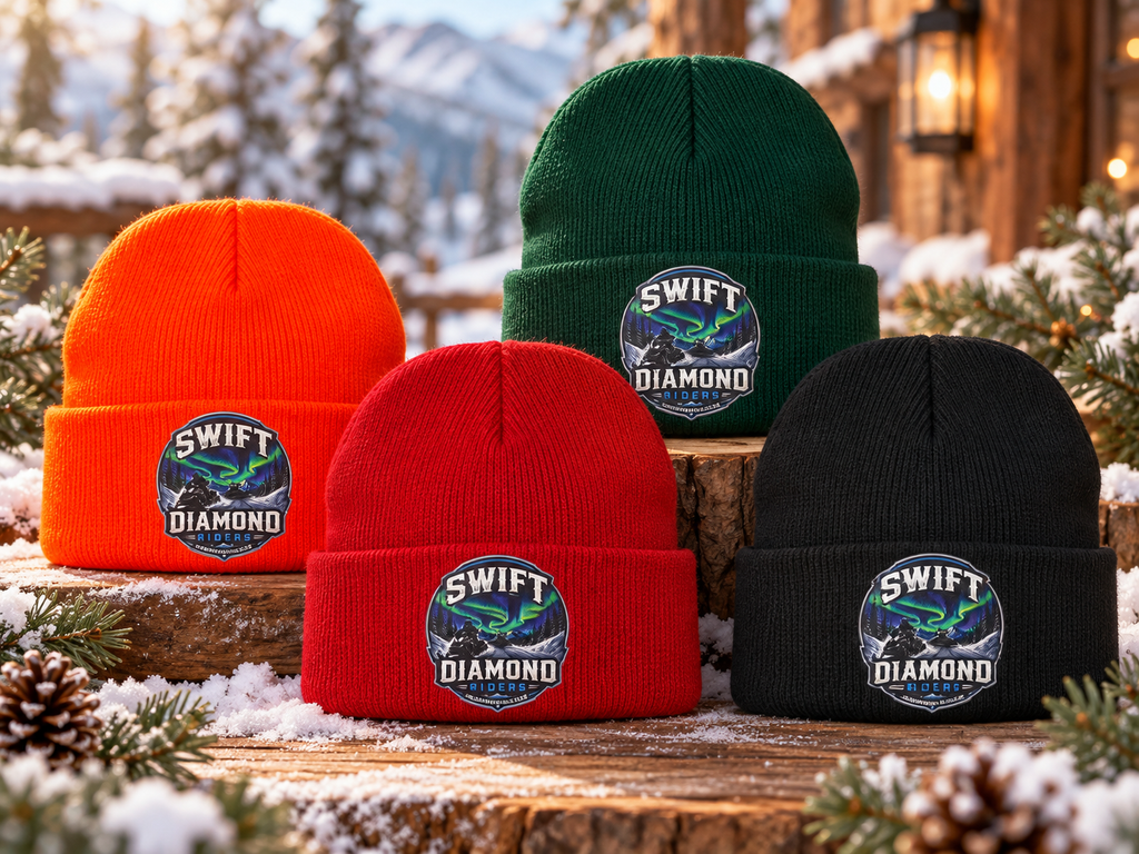 SWIFT DIAMOND RIDERS Winter hats - Northern lights logo