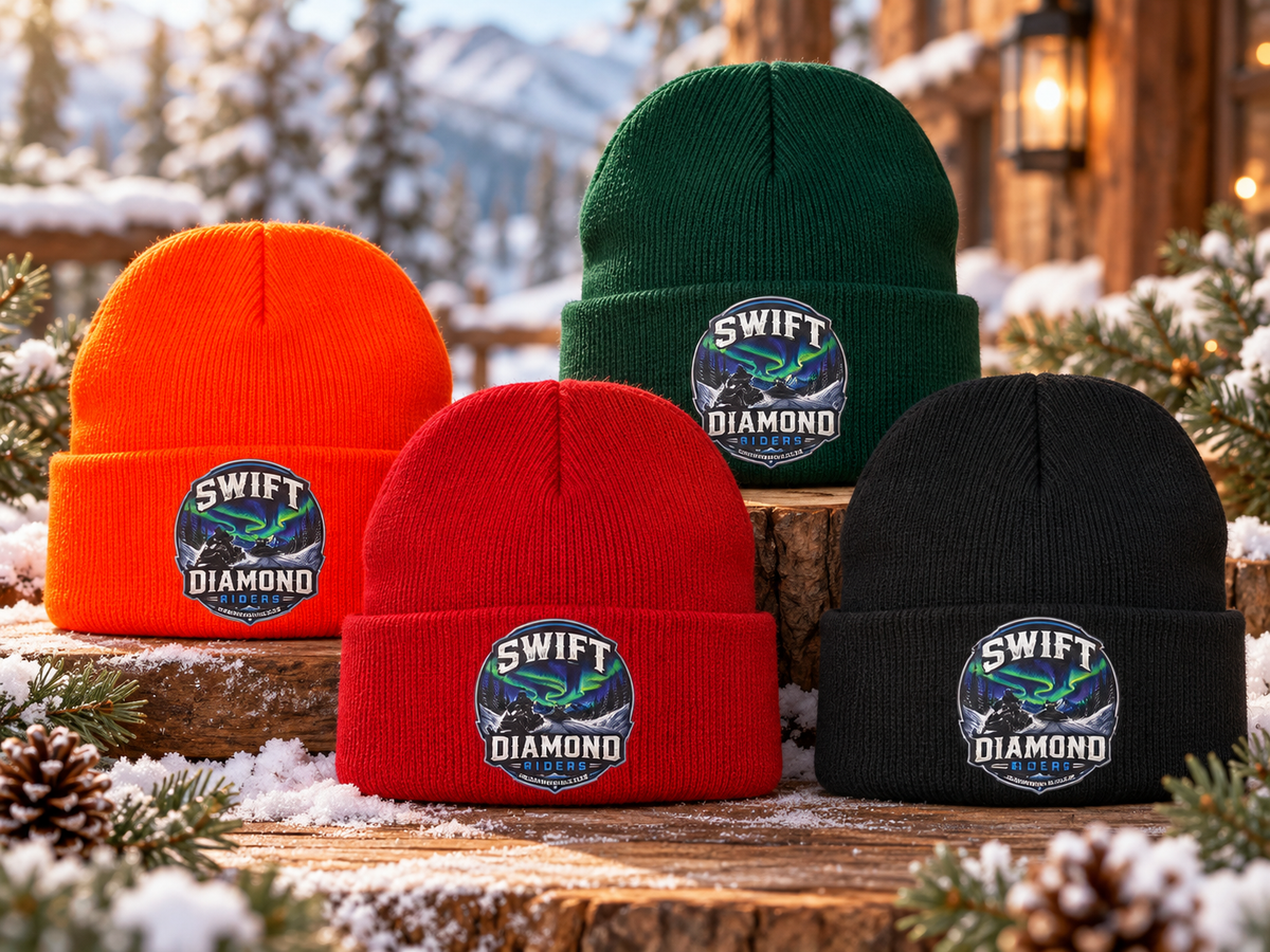 SWIFT DIAMOND RIDERS Winter hats - Northern lights logo