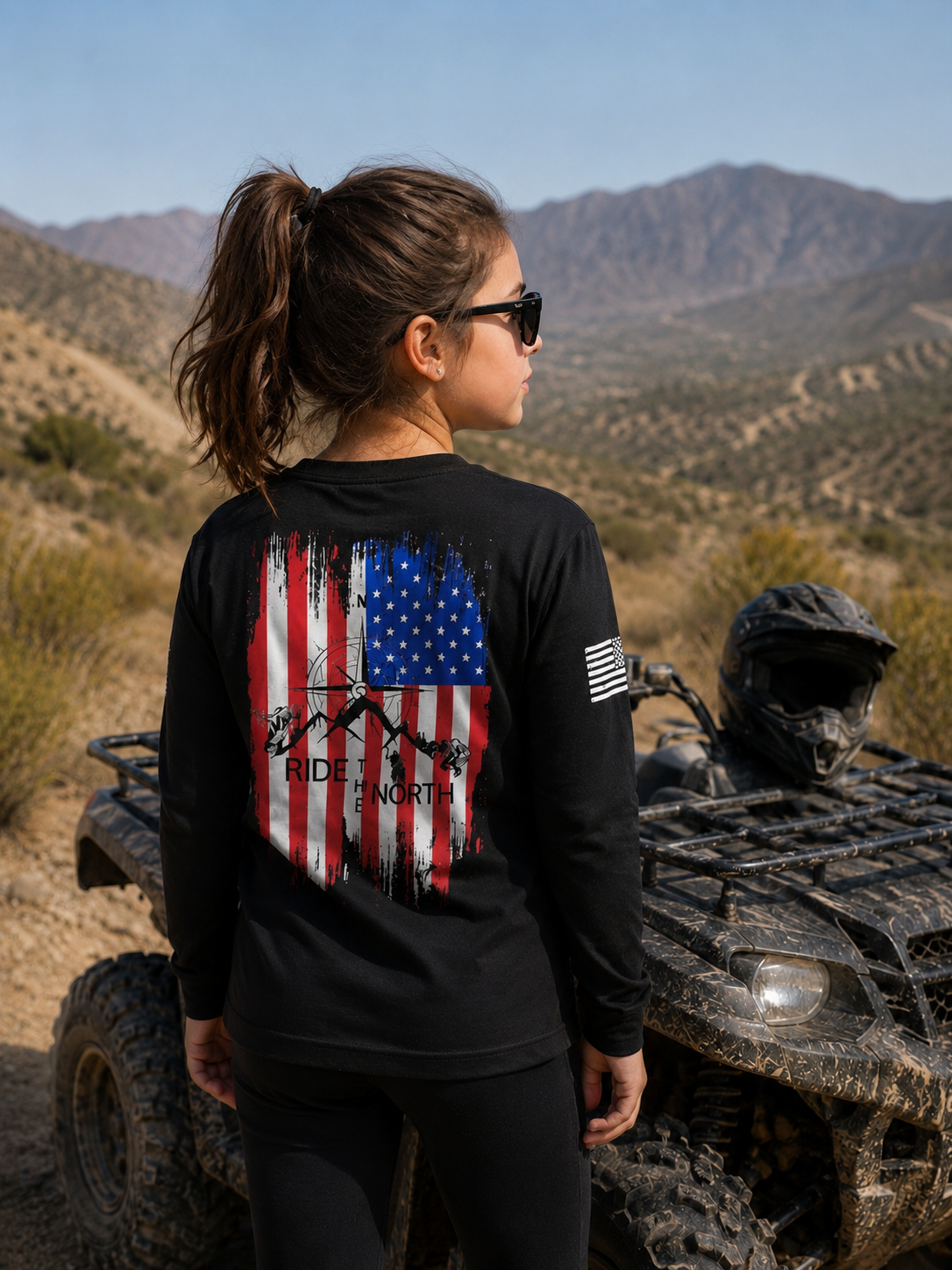 RTN youth flag logo long sleeve shirts