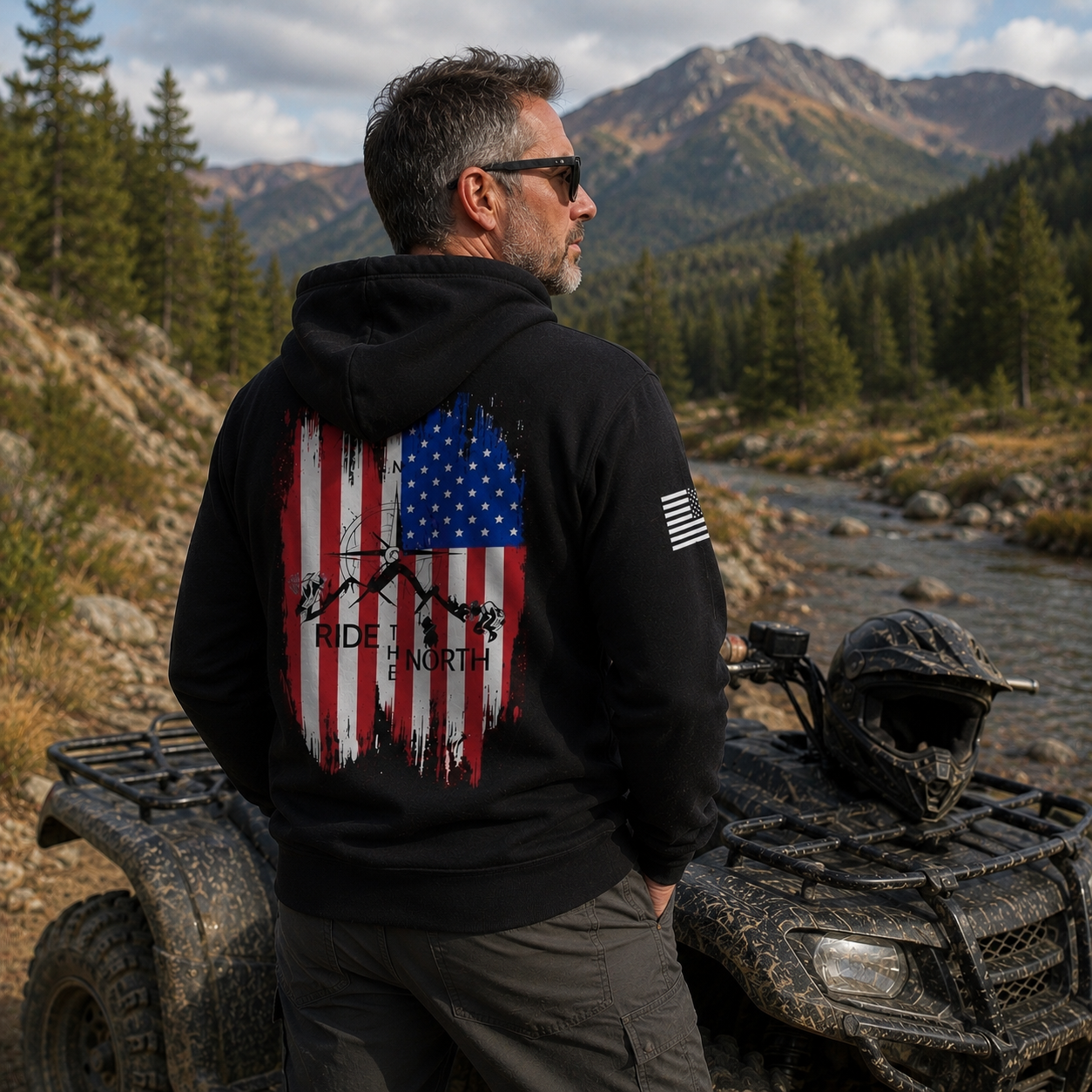 RTN flag logo hoodie