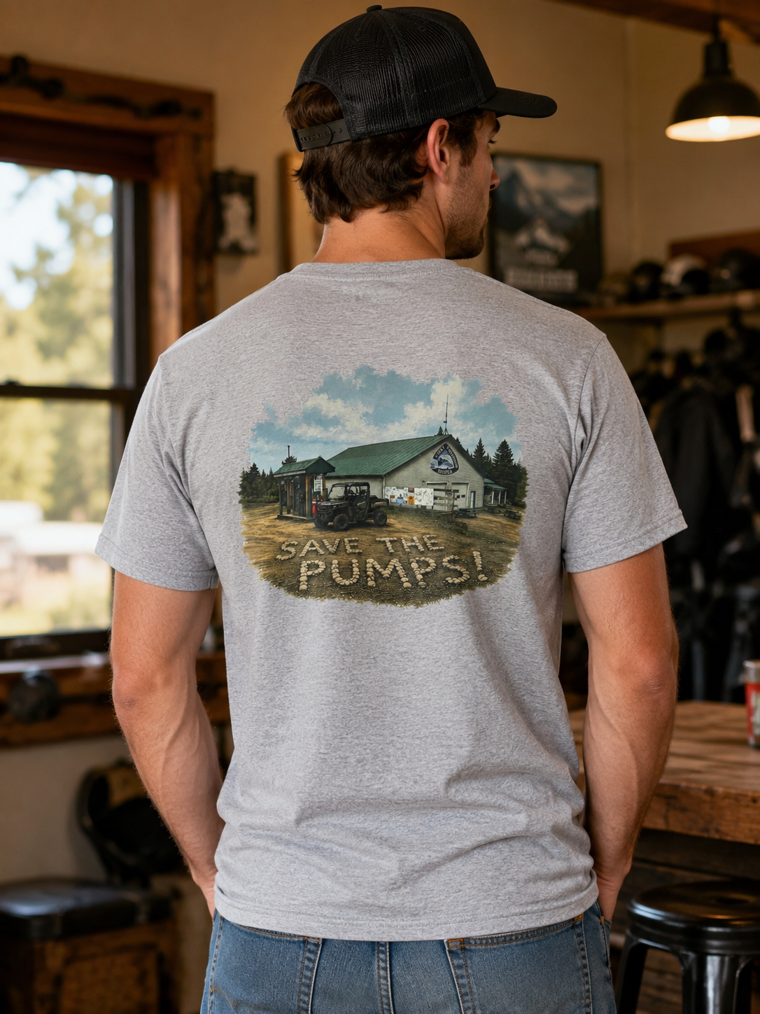 SAVE THE PUMPS adult T-shirt METALLAK ATV CLUB