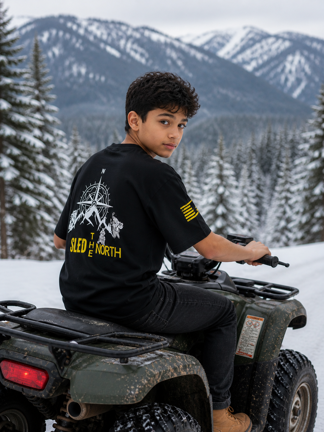 SLED THE NORTH youth t-shirt