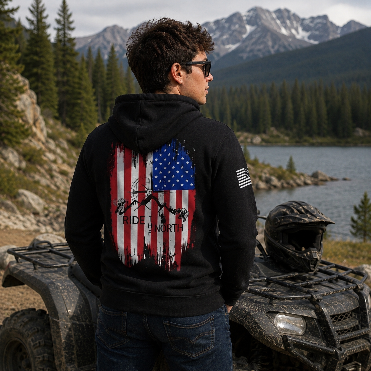 RTN flag logo hoodie