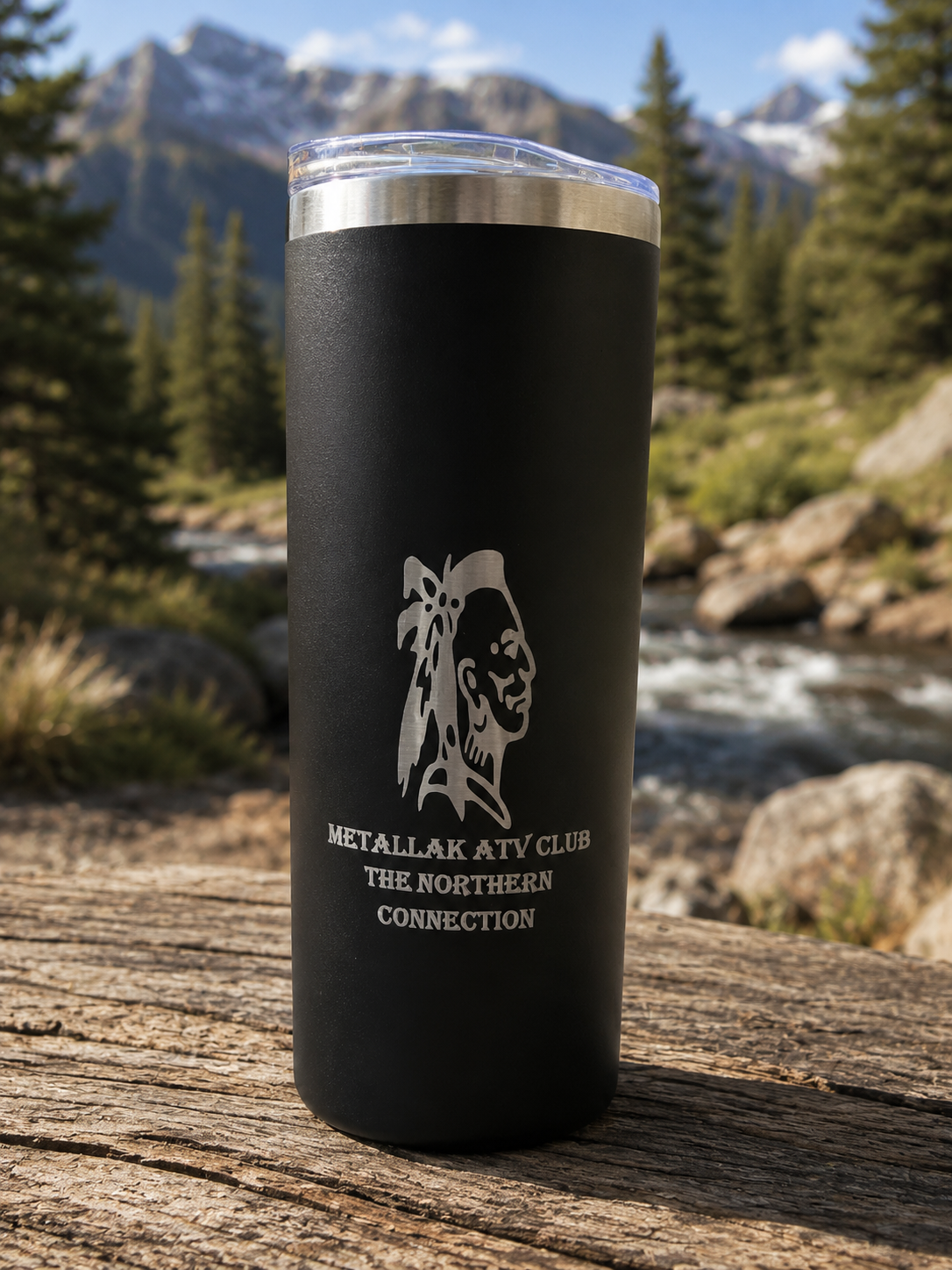 METALLAK ATV CLUB  20oz skinny tumbler