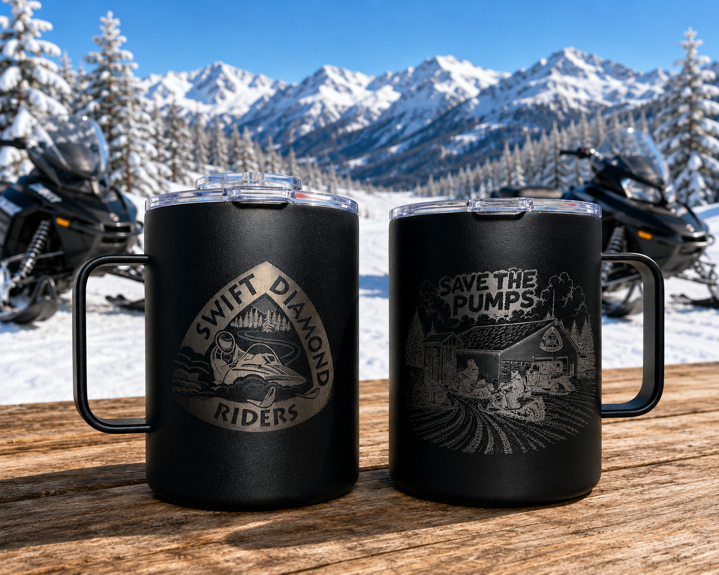 SAVE THE PUMPS 12oz mug SWIFT DIAMOND RIDERS