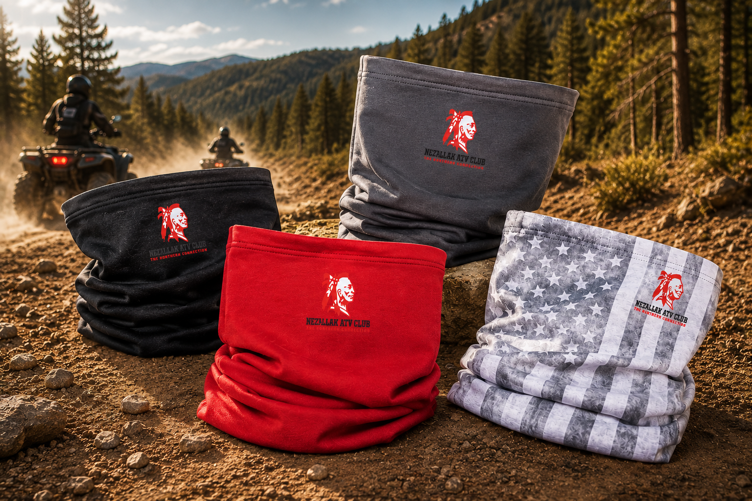 METALLAK ATV CLUB face mask/neck gaiter