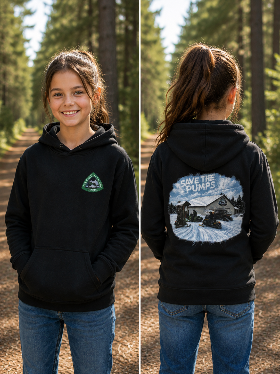 SAVE THE PUMPS youth hoodie SWIFT DIAMOND RIDERS