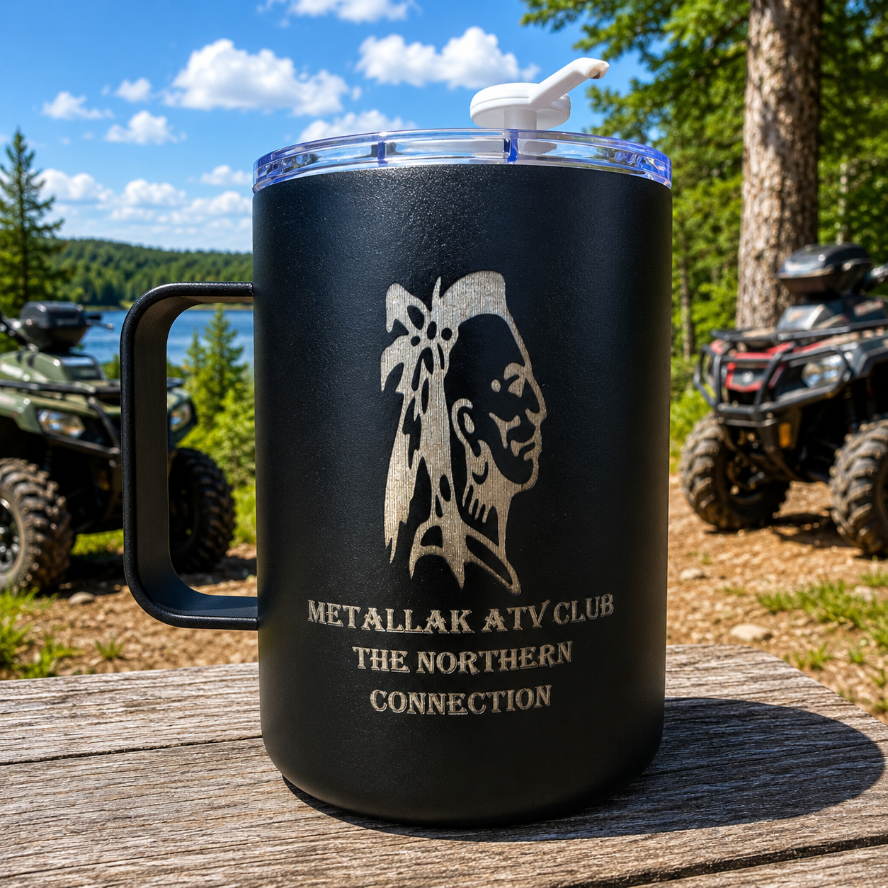 SAVE THE PUMPS 12 oz mug METALLAK ATV CLUB
