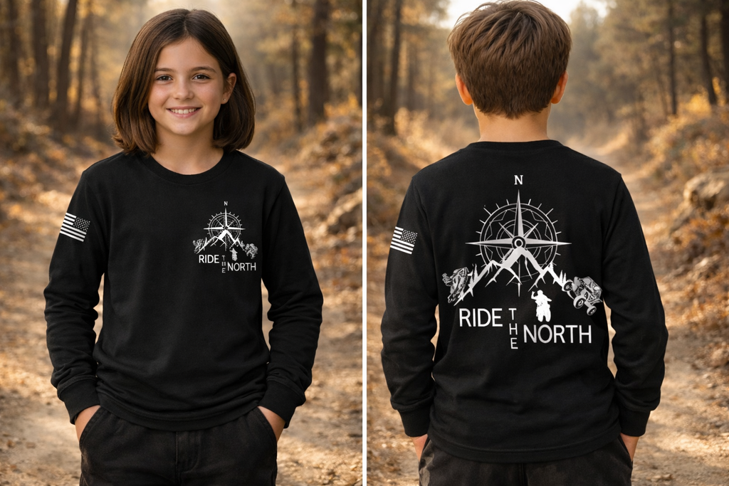 RIDE THE NORTH youth long sleeve shirt
