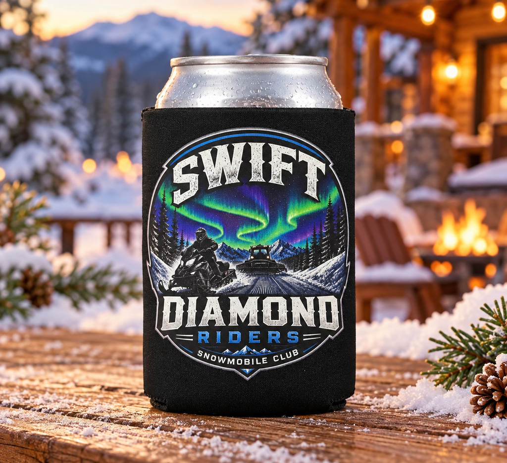 SWIFT DIAMOND RIDERS Can and Bottle cooler - Northern Lights logo