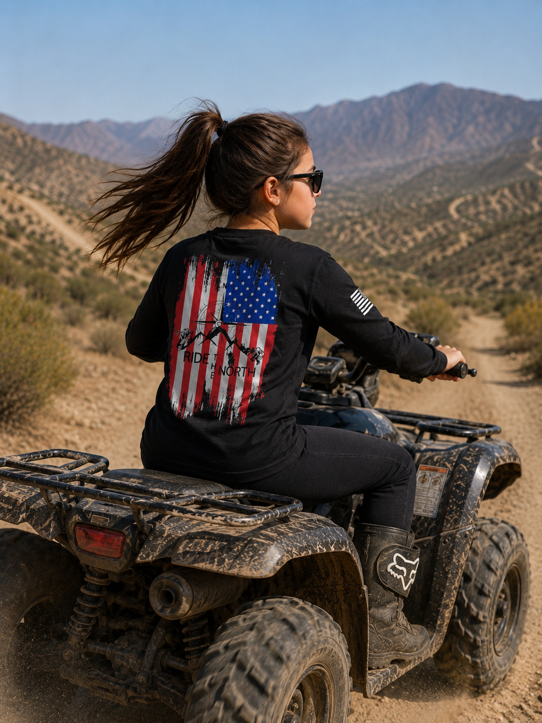 RTN youth flag logo long sleeve shirts
