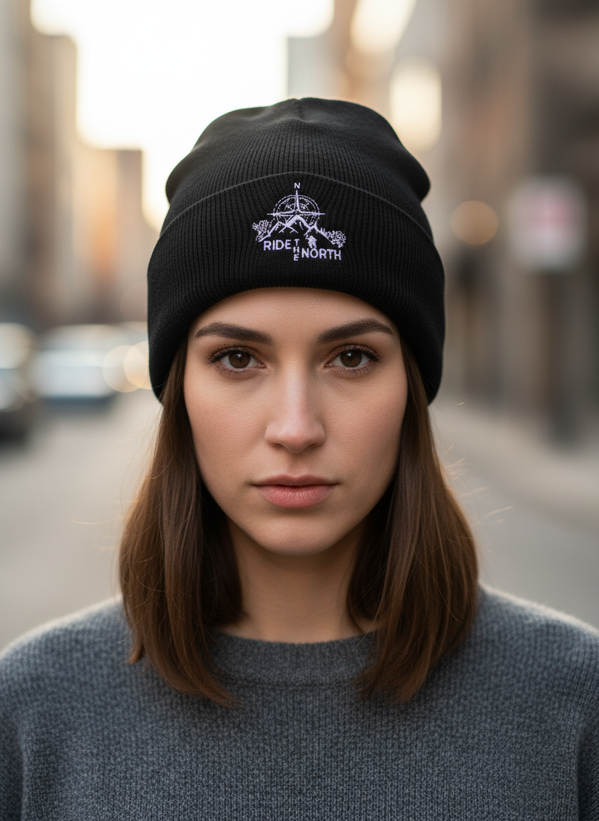 RIDE THE NORTH Winter Hat embroidered