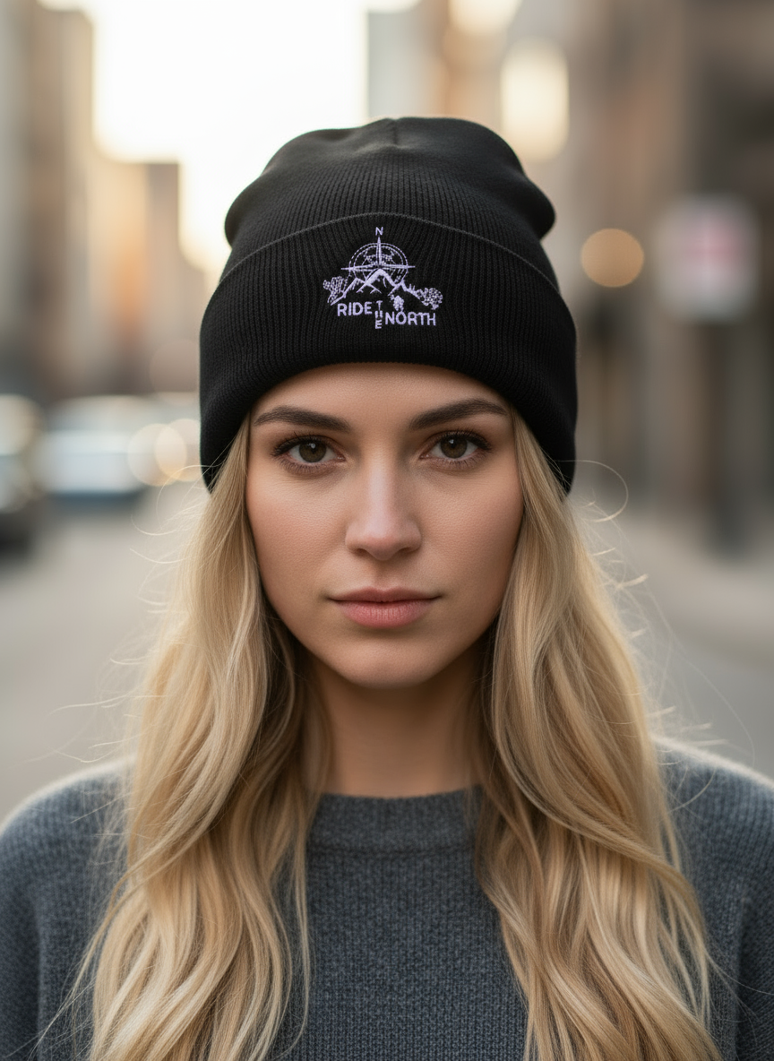 RIDE THE NORTH Winter Hat embroidered