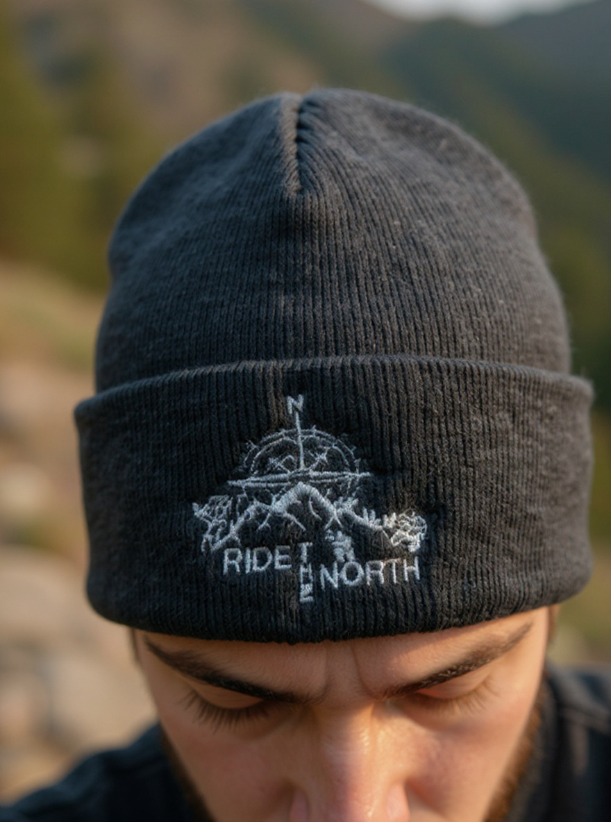 RIDE THE NORTH Winter Hat embroidered