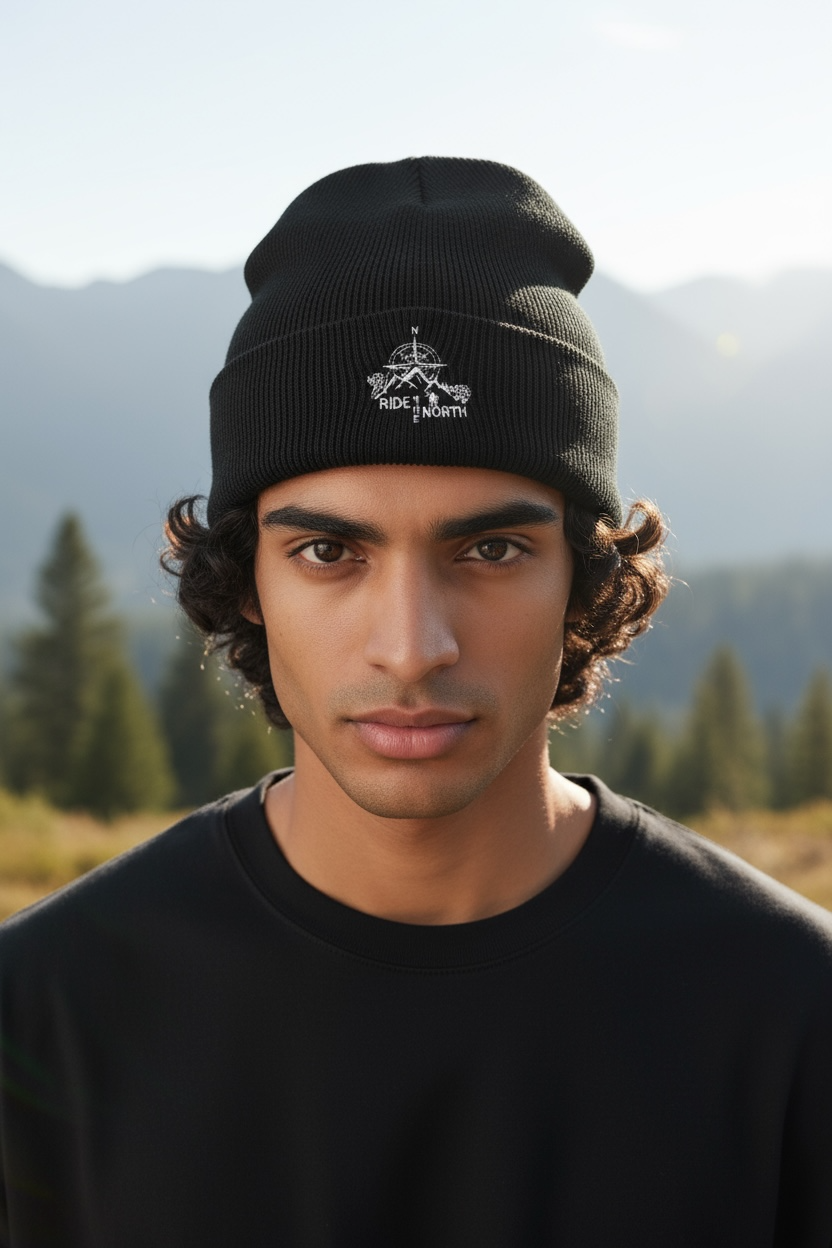 RIDE THE NORTH Winter Hat embroidered