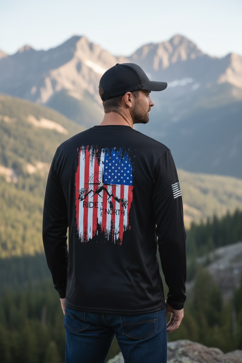 RTN flag logo long sleeve shirt