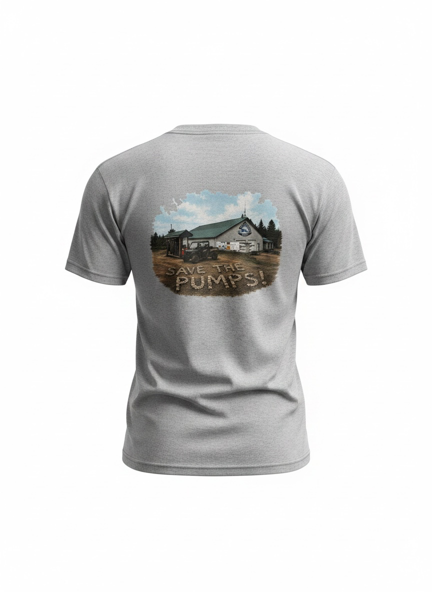 SAVE THE PUMPS adult T-shirt METALLAK ATV CLUB