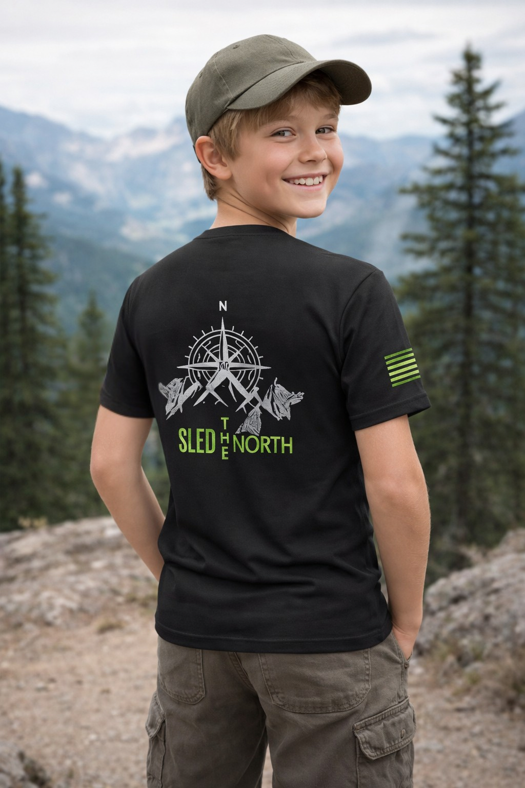 SLED THE NORTH youth t-shirt