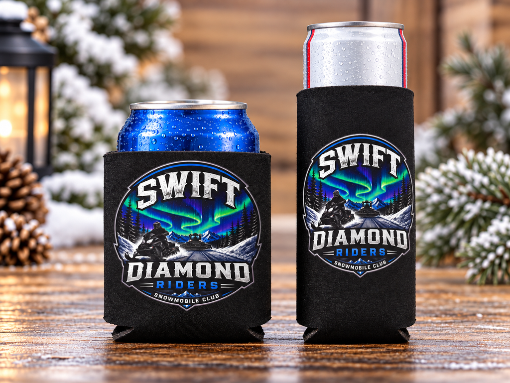 SWIFT DIAMOND RIDERS Can and Bottle cooler - Northern Lights logo