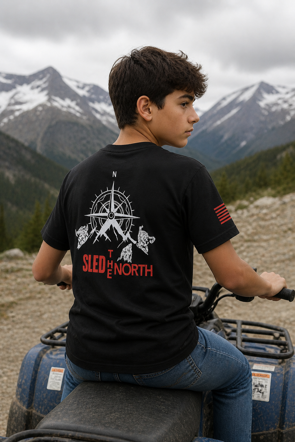 SLED THE NORTH youth t-shirt