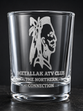 METALLAK ATV CLUB engraved shot glass
