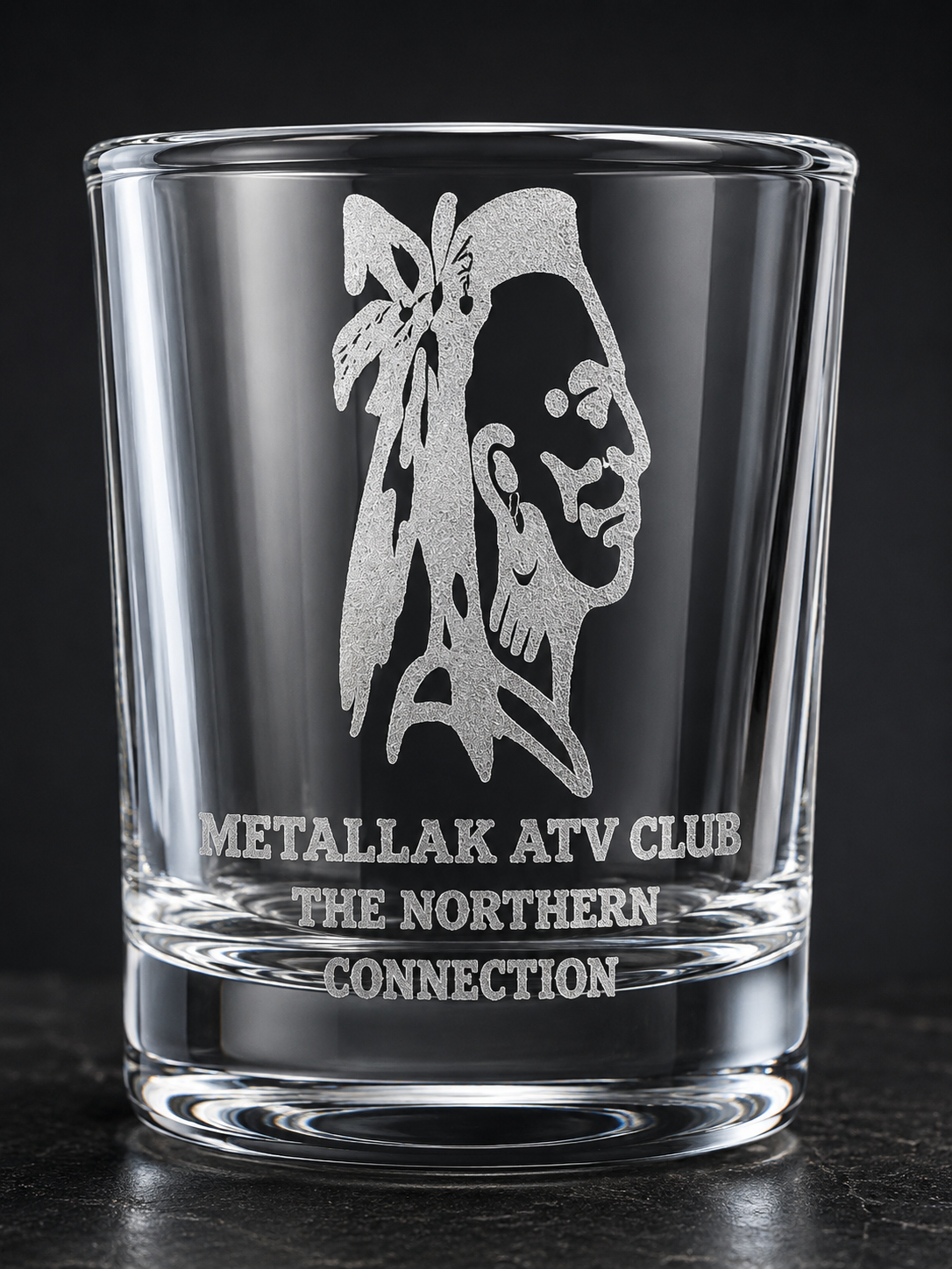 METALLAK ATV CLUB engraved shot glass