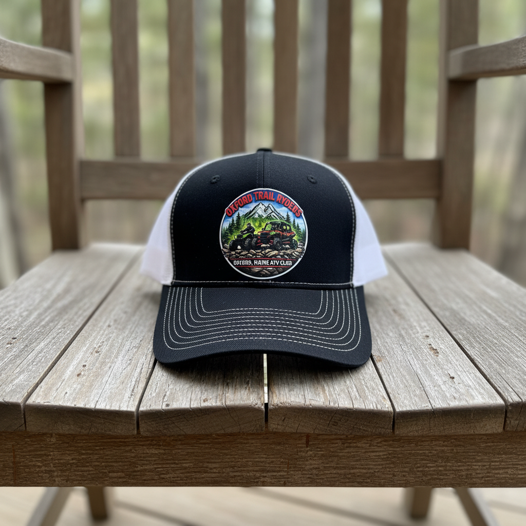 Oxford Trail Ryders Hat on Wooden Chair
