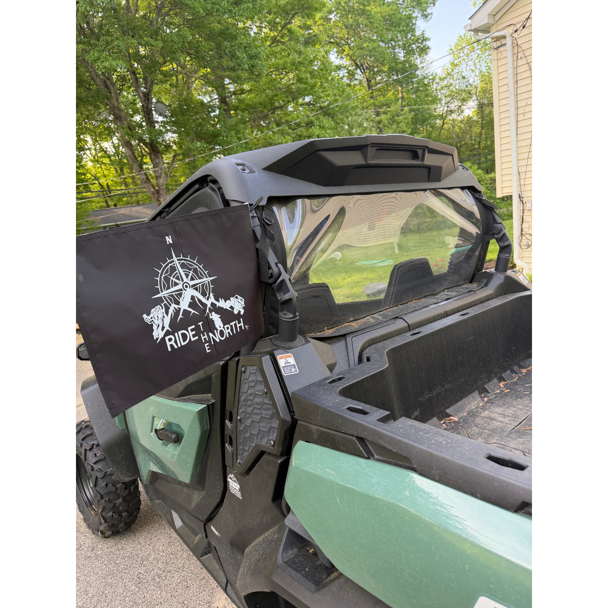 RTN black flag with white logo