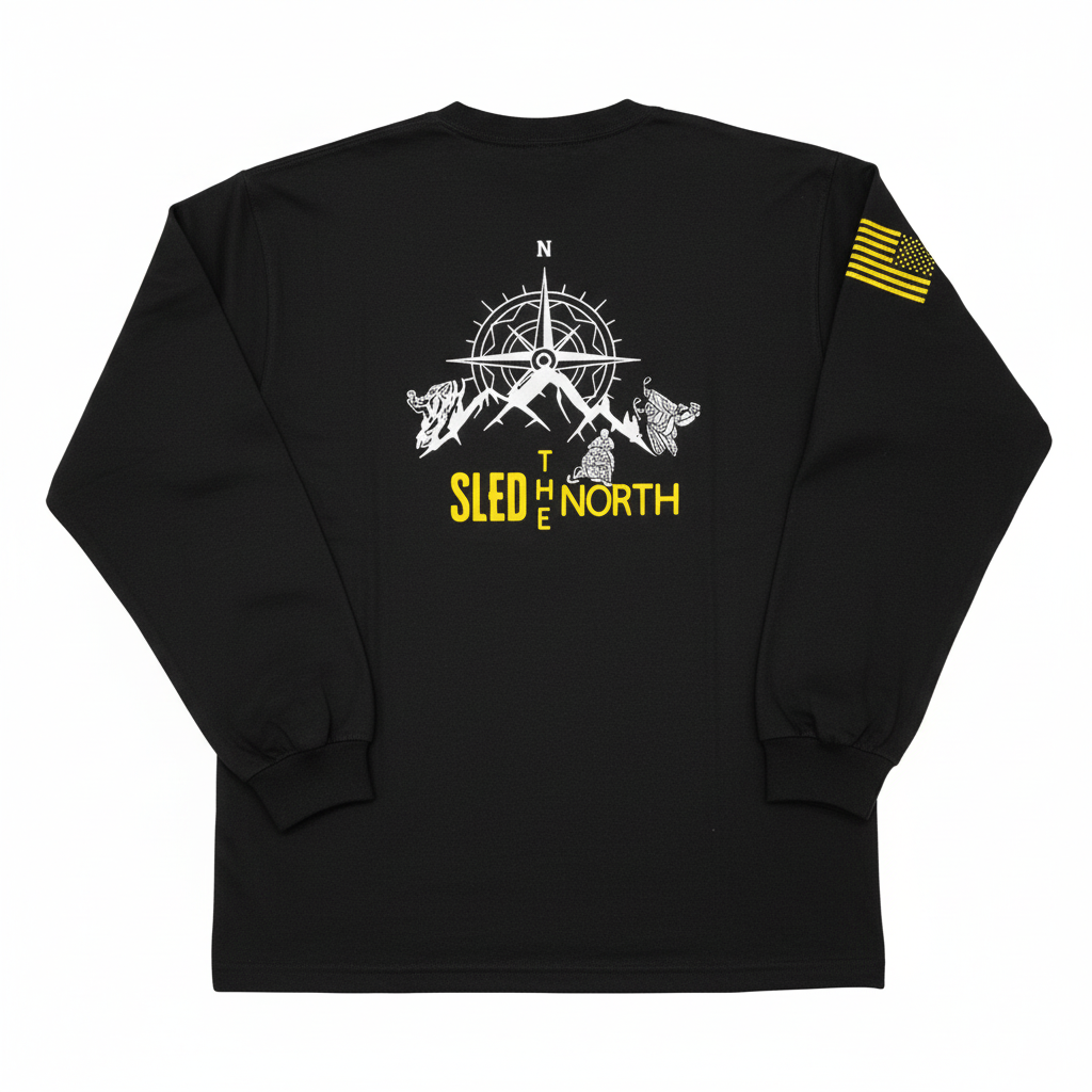 Sled The North - Yellow with Flag
