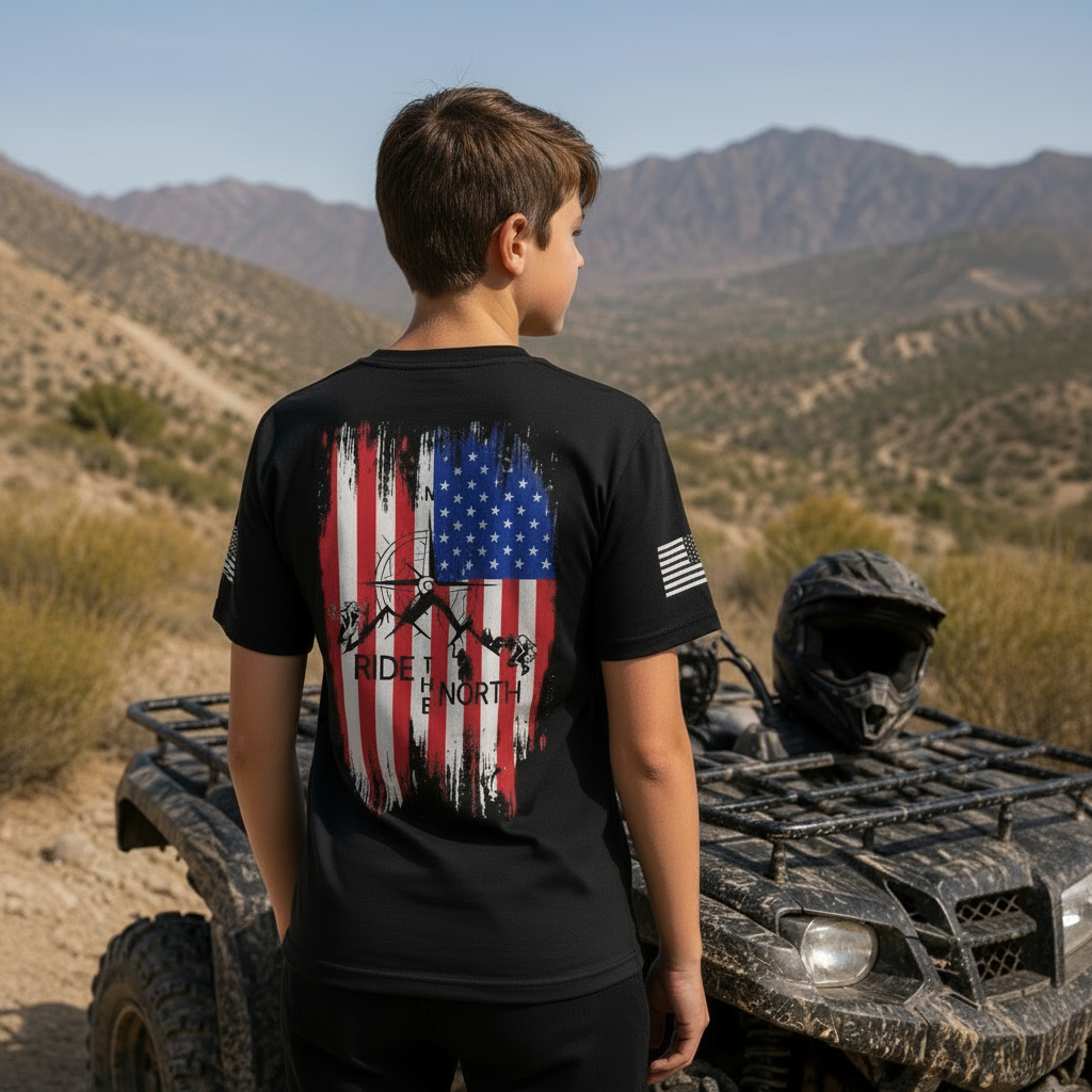Youth Boy Model - Ride The North Tee